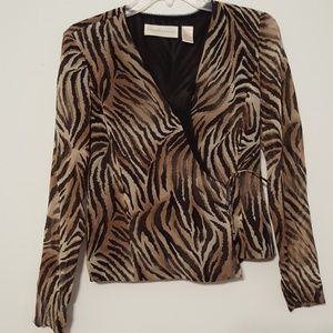Dana Buchman Zebra Stripe Blouse